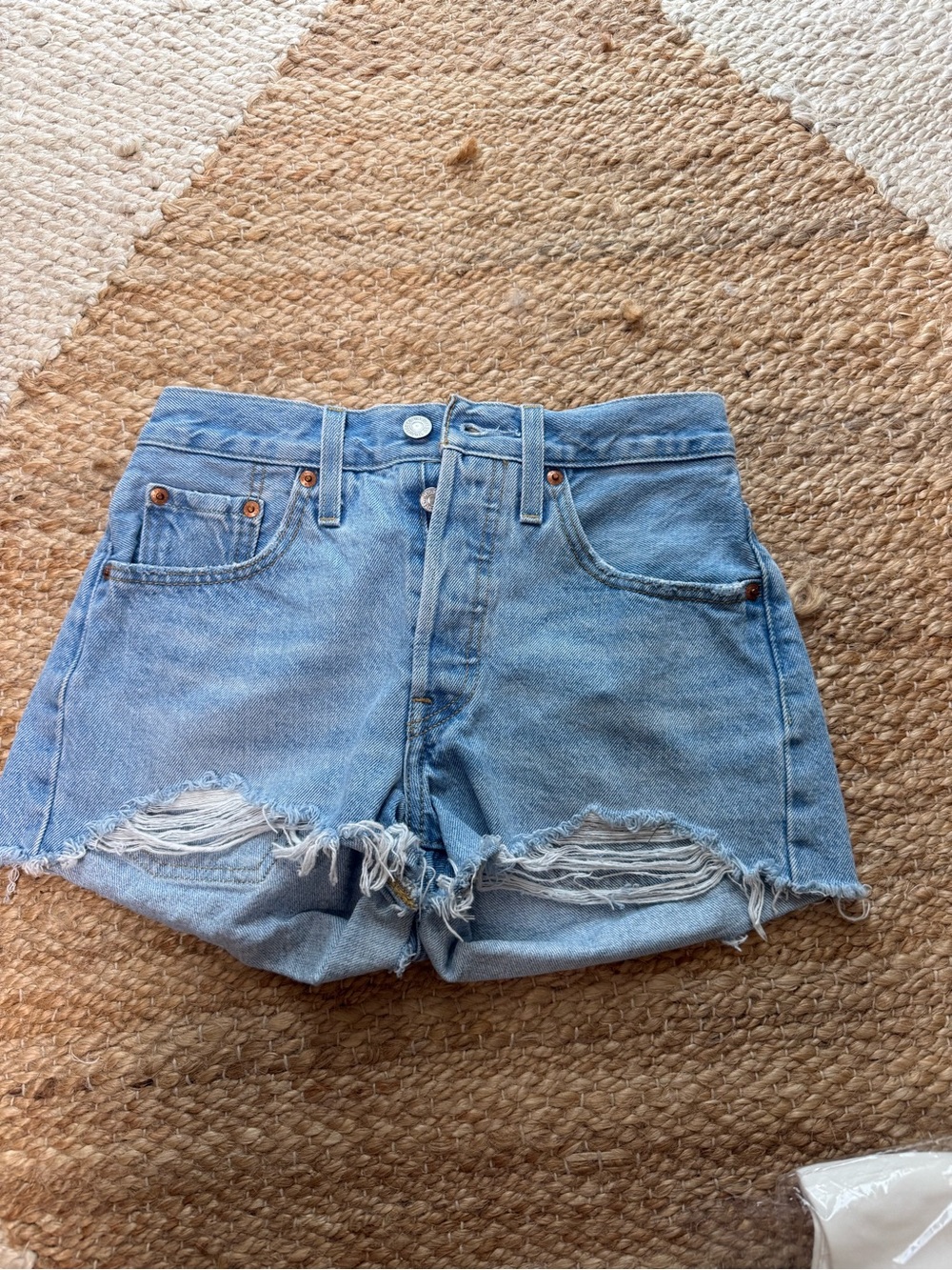 Levi’s Light Wash Denim 501 Shorts